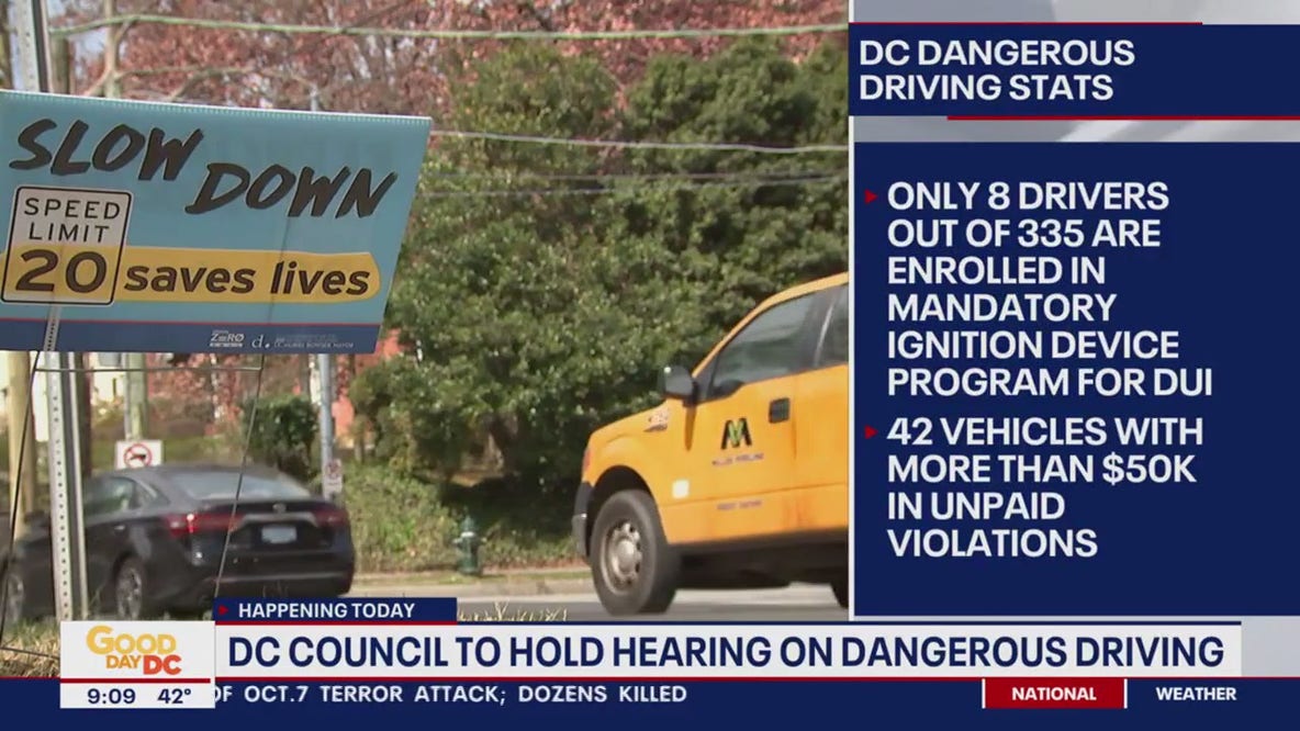 DC lawmakers hold hearings aimed at curbing dangerous driving in the District